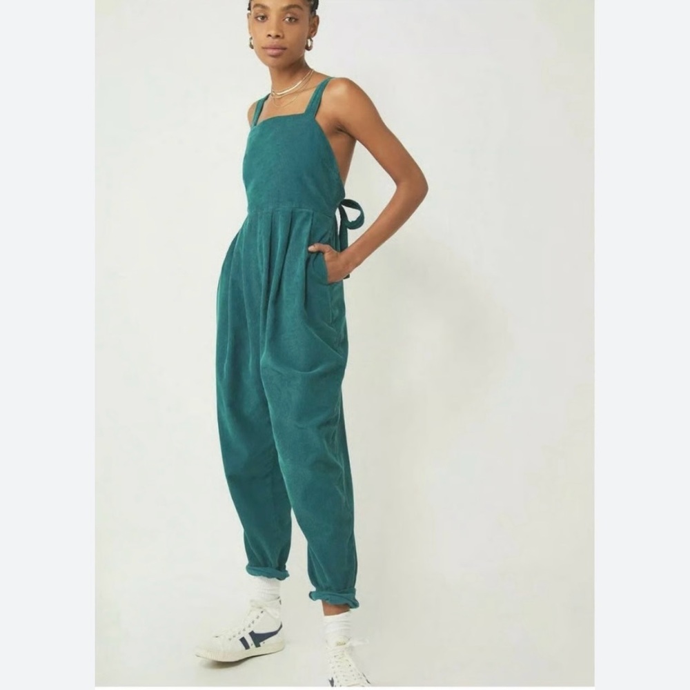 Free People Josephine Cord Overalls Jumpsuit Romper Corduroy Adjustable